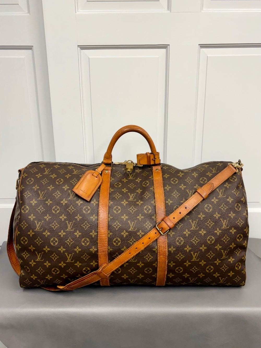 Louis Vuitton Monogram Keepall Bandouliere 60 Travel Duffel Bag